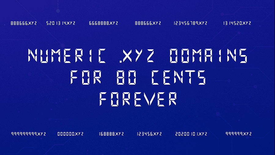 Unlock the Power of Numeric .XYZ Domains — Just $0.80/yr (Forever!)